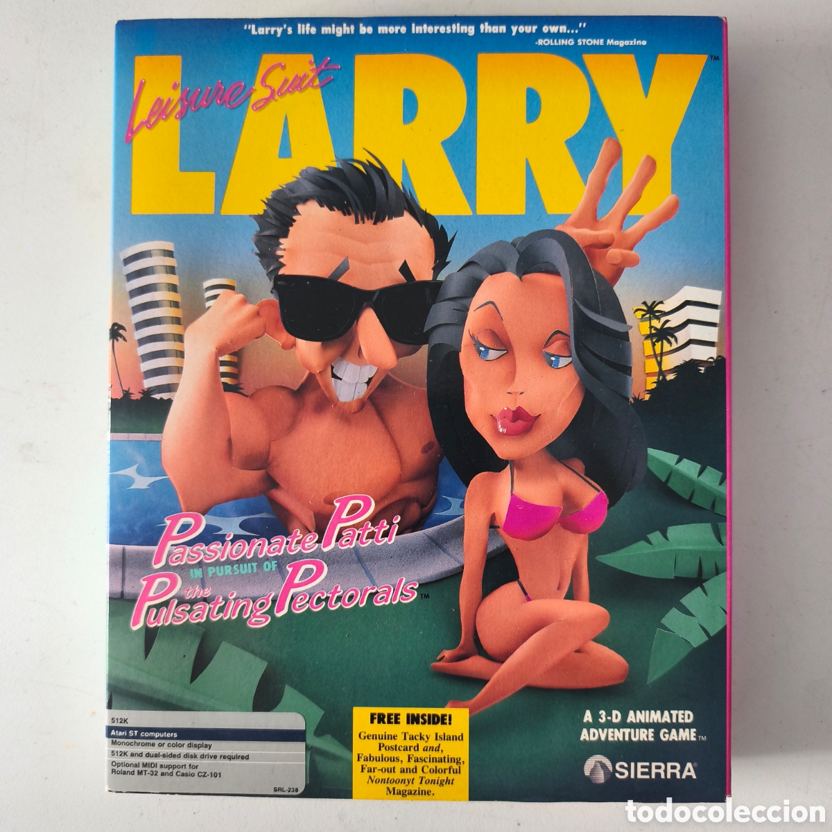 Videojuegos y consolas: LEISURE SUIT LARRY III - ATARI ST - SIERRA - 4 DISQUETES Y POSTAL ORIGINAL