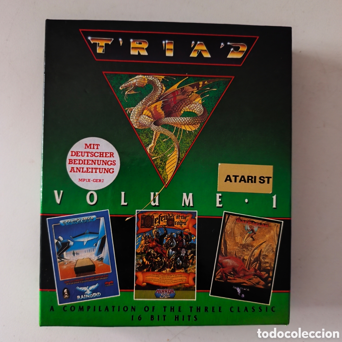 Videojuegos y consolas: ATARI ST &ndash; TRIAD VOLUME 1, STARGLIDER + BARBARIAN &ndash; EDICI&Oacute;N ORIGINAL + COPIA DEFENDER - Foto 1