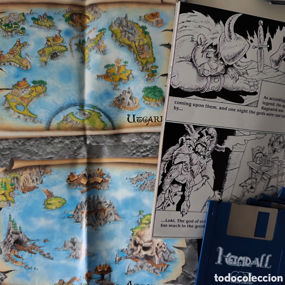Videojuegos y consolas: ATARI ST - HEIMDALL, CORE DESIGN, EDICI&Oacute;N ALEMANA, 5 DISQUETES + MAPA + C&Oacute;MIC (COMPLETO) - Foto 3