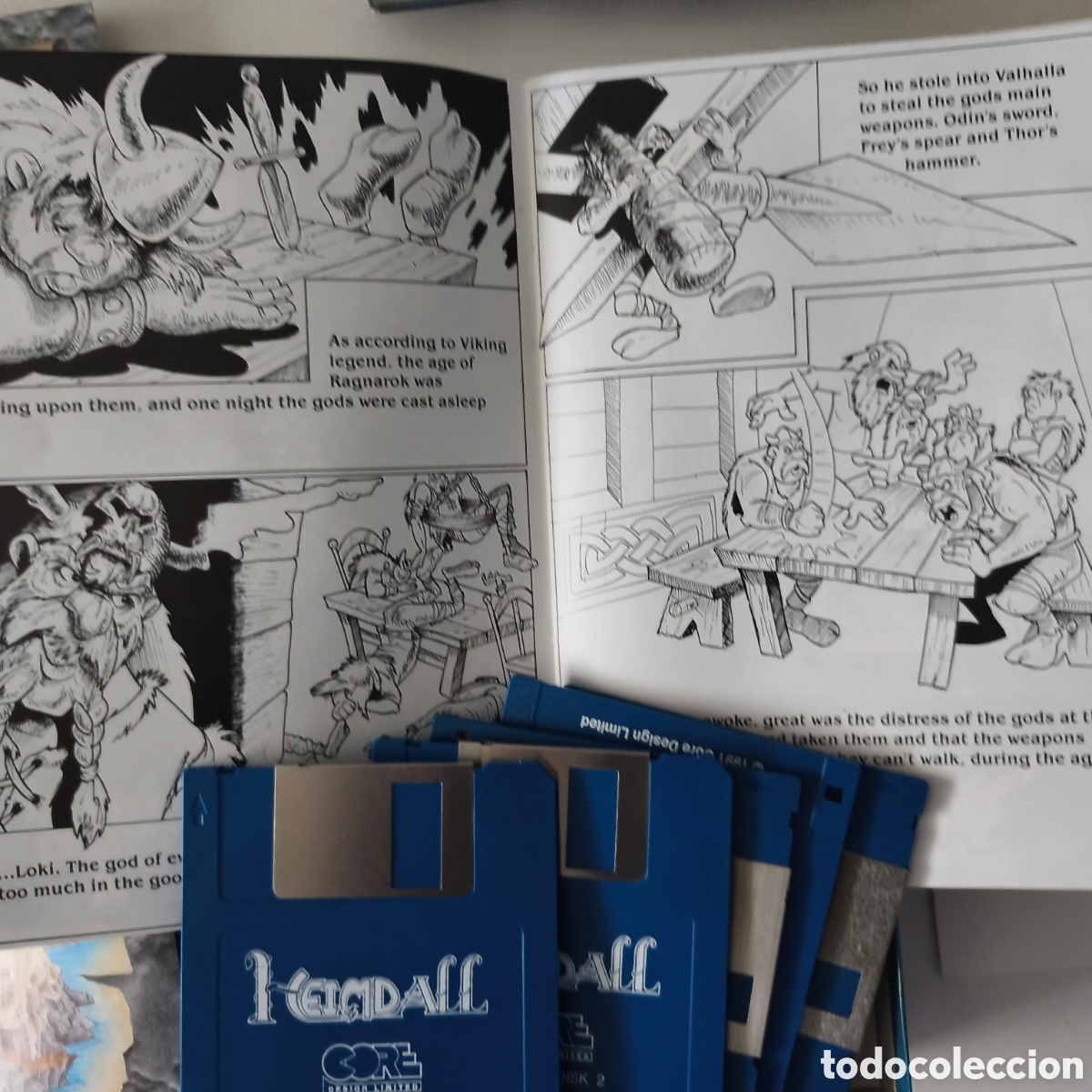Videojuegos y consolas: ATARI ST - HEIMDALL, CORE DESIGN, EDICI&Oacute;N ALEMANA, 5 DISQUETES + MAPA + C&Oacute;MIC (COMPLETO) - Foto 4