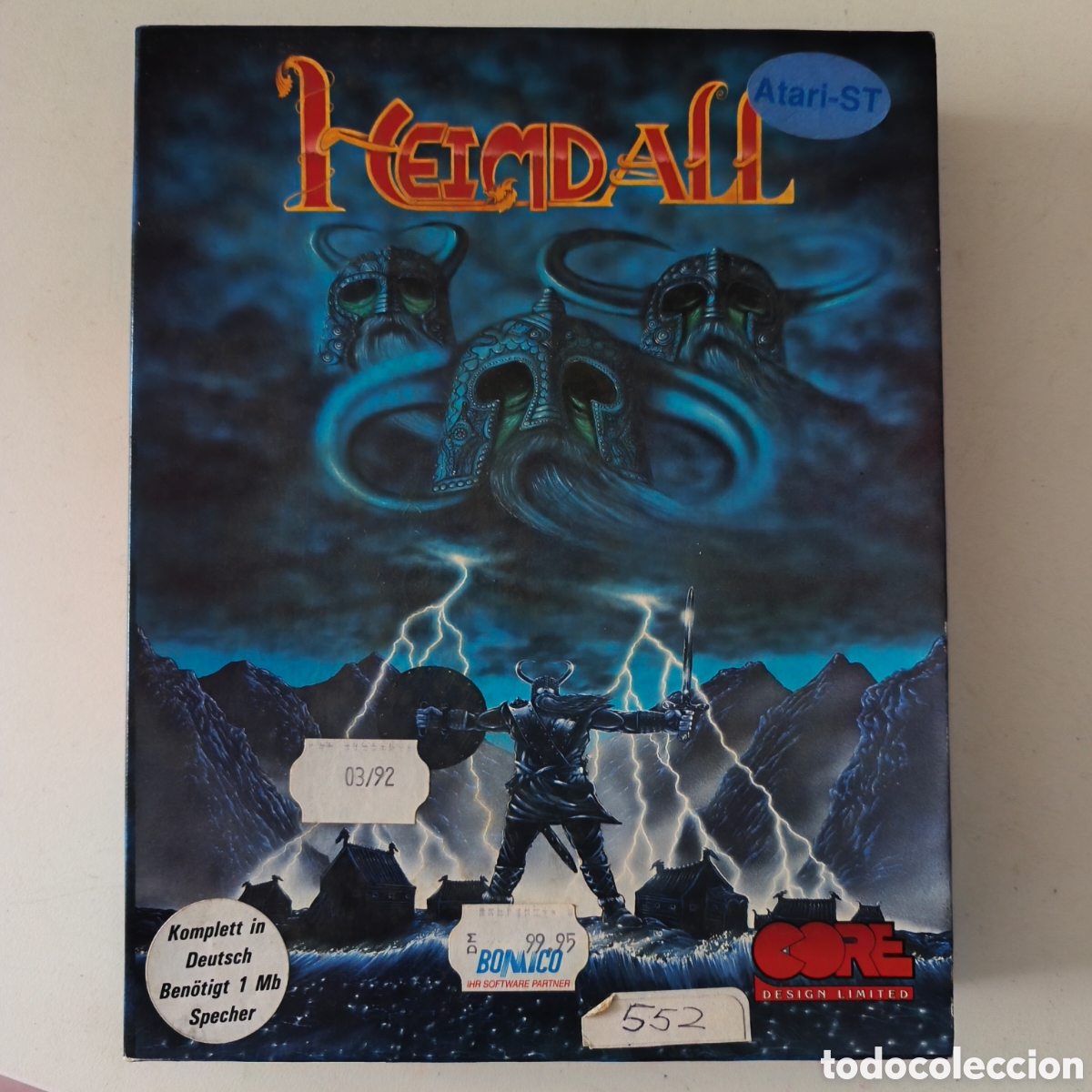 Videojuegos y consolas: ATARI ST - HEIMDALL, CORE DESIGN, EDICI&Oacute;N ALEMANA, 5 DISQUETES + MAPA + C&Oacute;MIC (COMPLETO) - Foto 1
