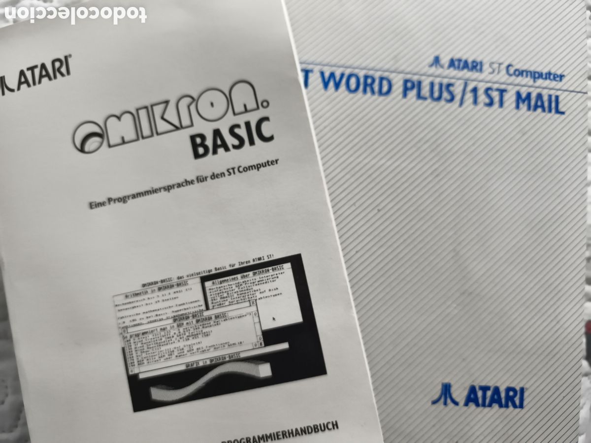 Videojuegos y consolas: LOTE SOFTWARE ORIGINAL ATARI ST &ndash; 1ST WORD PLUS / 1ST MAIL + OMIKRON DISK con manuales en aleman - Foto 2