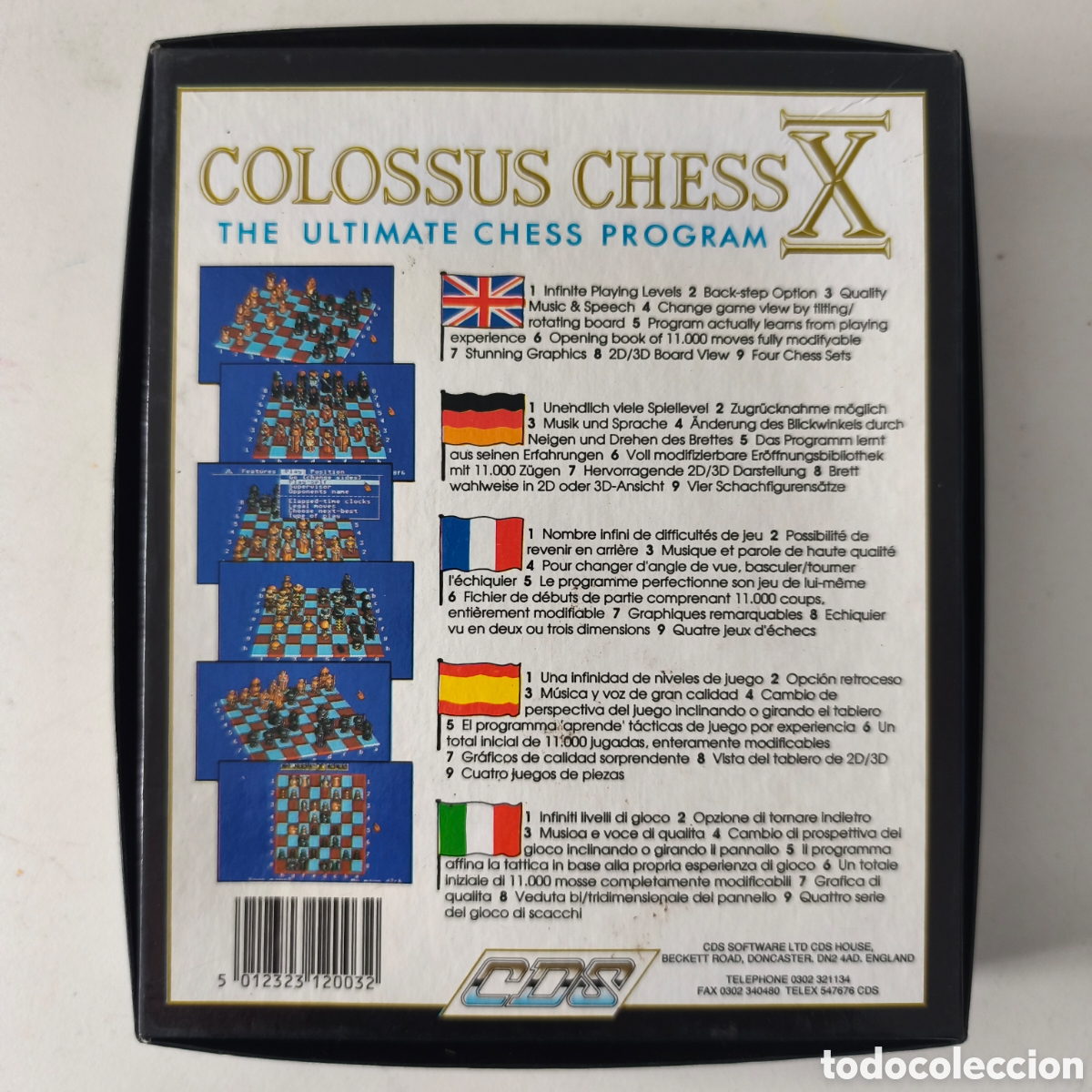Videojuegos y consolas: ATARI ST - COLOSSUS CHESS X, CDS SOFTWARE, 2 DISQUETES ORIGINAL DE 1988 - Foto 2