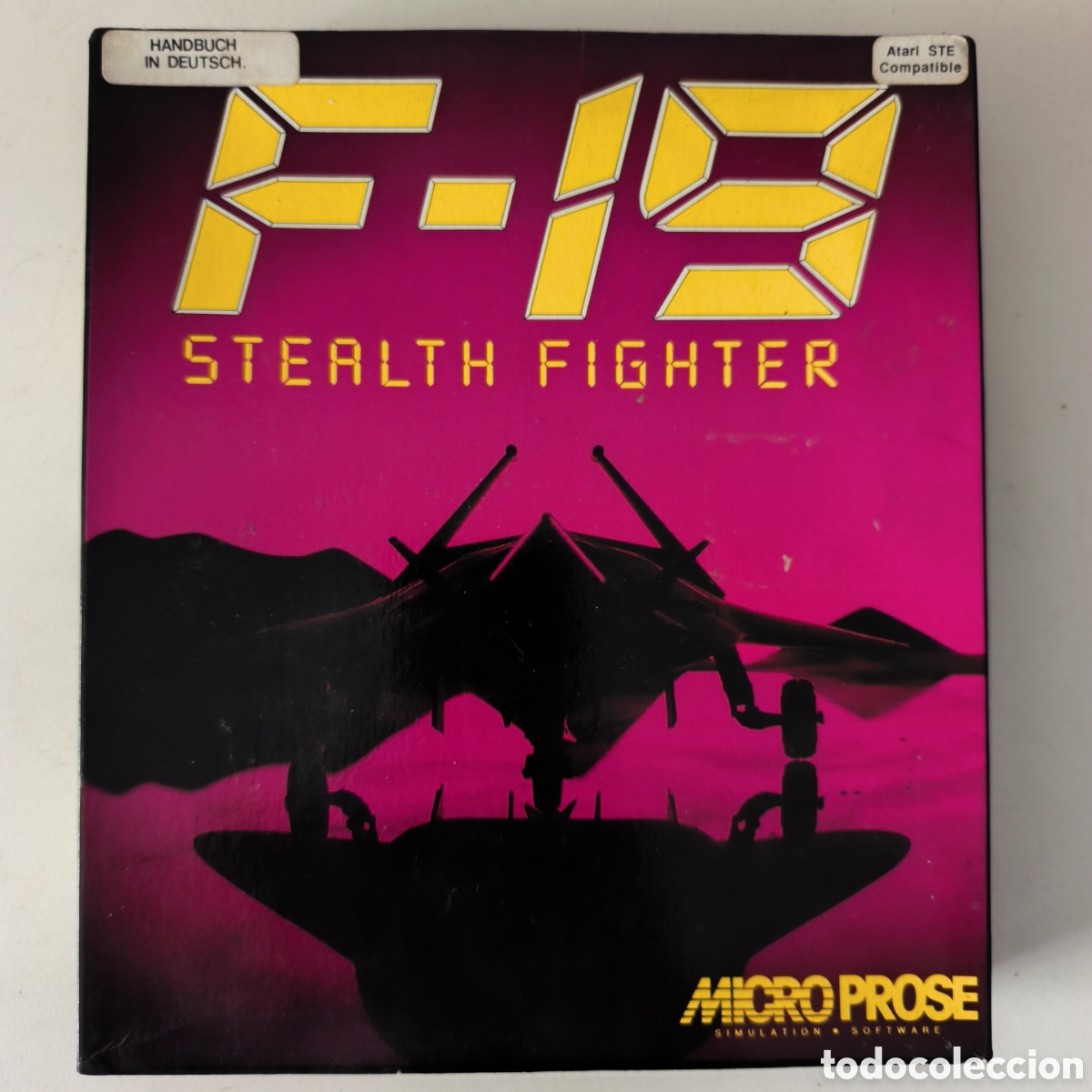 Videojuegos y consolas: ATARI ST - F-19 STEALTH FIGHTER, MICROPROSE, EDICI&Oacute;N ALEMANA, MANUAL+MAPAS+OVERLAY, FALTAN DISCOS!