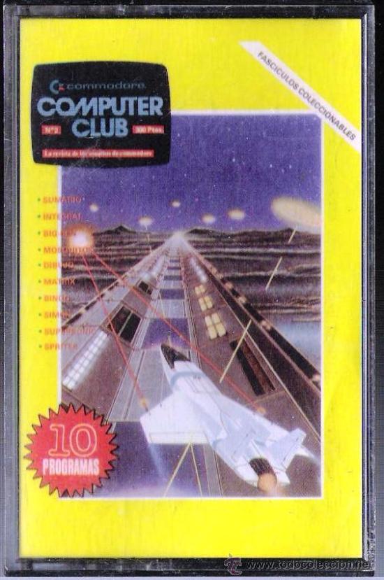 Videojuegos y consolas: COMPUTER CLUB N&ordm; 2 COMMODORE 64 cassete con 10 programas - Foto 1