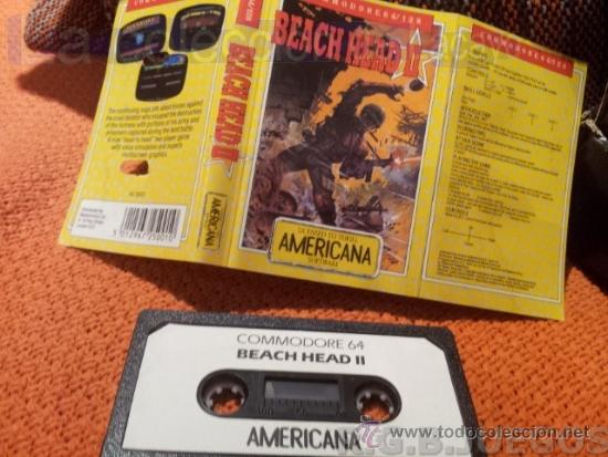 Videojuegos y consolas: JUEGO CASETE CINTA COMMODORE 64/128 BEACH HEAD II - Foto 1