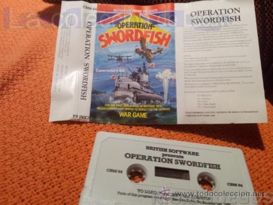 Videojuegos y consolas: JUEGO CASETE CINTA COMMODORE 64/128 OPERATION SWORDFISH - Foto 1