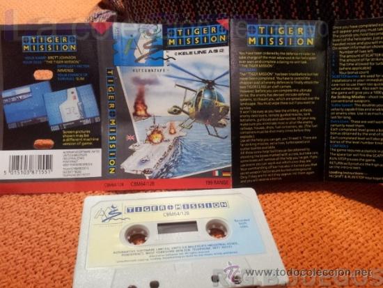 Videojuegos y consolas: JUEGO CASETE CINTA COMMODORE 64/128 TIGER MISSION - Foto 1