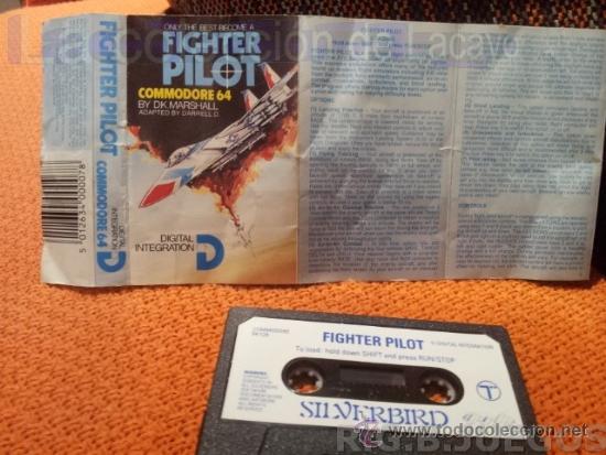 Videojuegos y consolas: JUEGO CASETE CINTA COMMODORE 64/128 FIGHTER PILOT - Foto 1