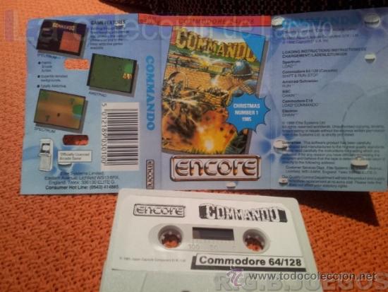 Videojuegos y consolas: JUEGO CASETE CINTA COMMODORE 64/128 COMMANDO - Foto 1