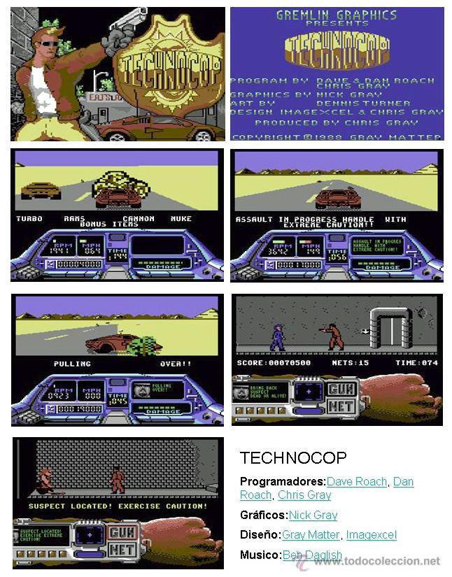 Videojuegos y consolas: Techno Cop [Gremlin Graphics] [1988 - 1989] [KIXX] [Commodore 64 C64] Technocop - Foto 4