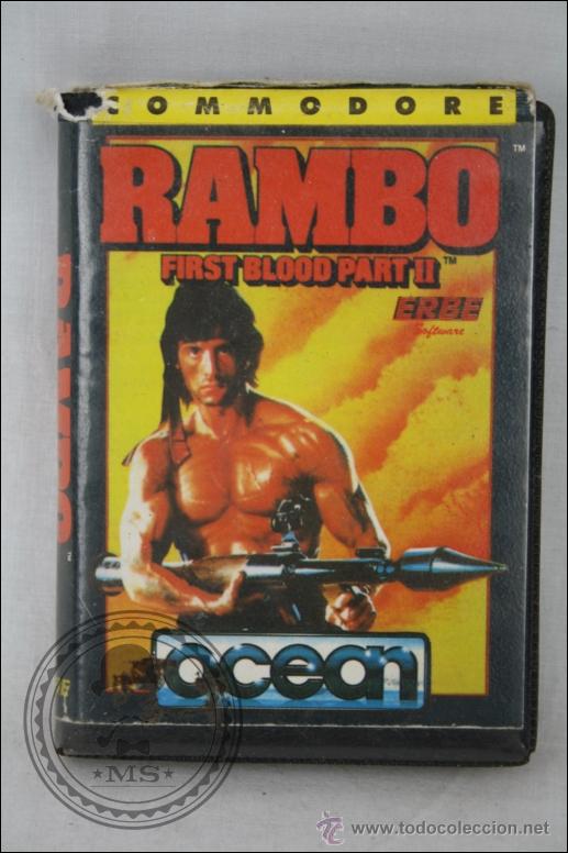 Videojuegos y consolas: Cinta / Juego para Commodore - Rambo. First Blood Part II - Ocean / Erbe - Foto 1