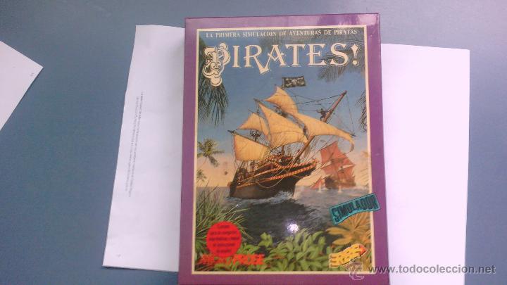 Videojuegos y consolas: juego para commodore pirates  caja grande con mapa  unico en tc - Foto 1