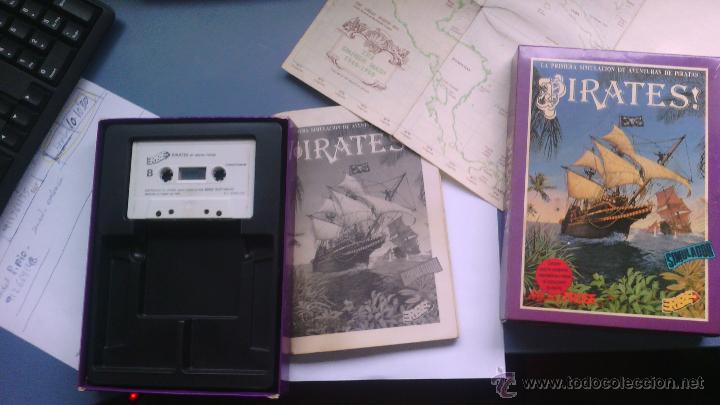 Videojuegos y consolas: juego para commodore pirates  caja grande con mapa  unico en tc - Foto 3