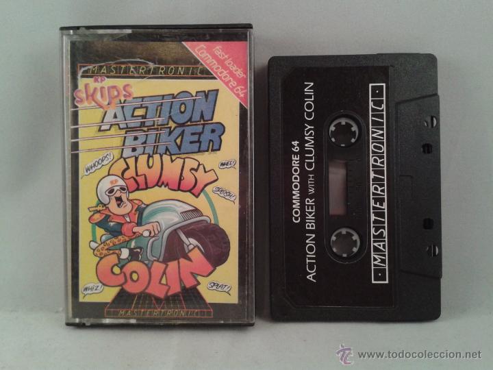 Videojuegos y consolas: C64 COMMODORE 64/128 ACTION BIKER CLUMSY COLIN R1435 - Foto 1