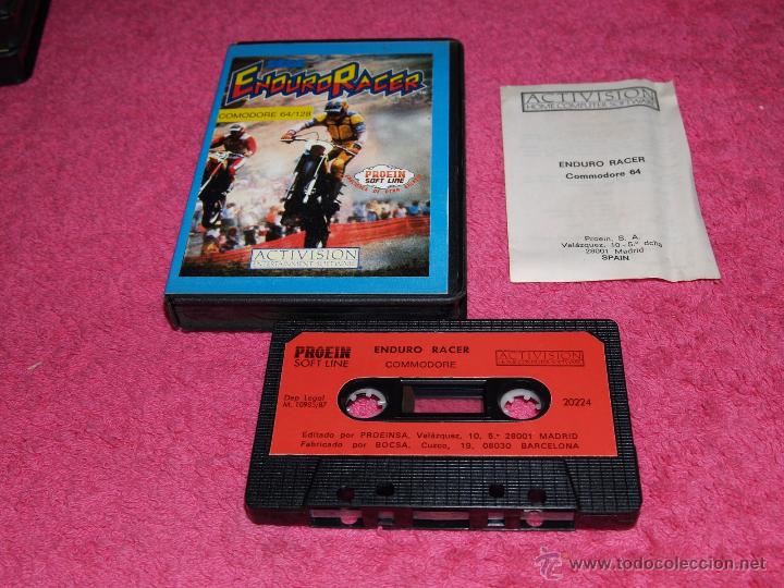 Videojuegos y consolas: GAME FOR COMMODORE 64 PROEIN SOFT LINE ENDURO RACER SPANISH VERSION - Foto 1