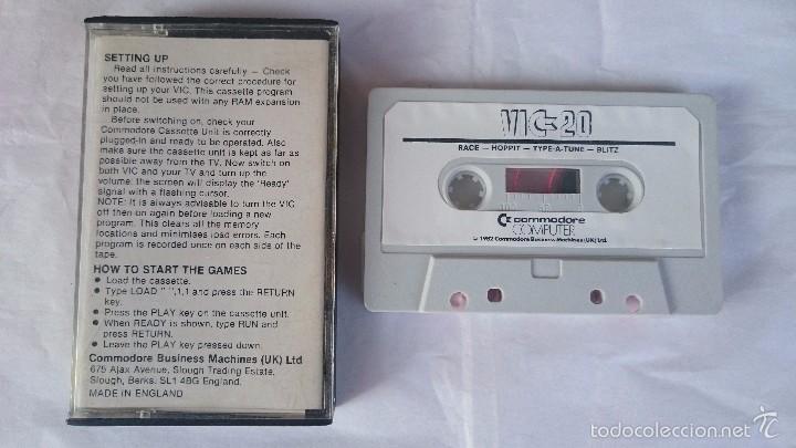 Videojuegos y consolas: 20 PROGRAMS PROGRAMAS: RACE HOPPIT BLITZ TYPE A TUNE COMMODORE VIC 20 PAL UK. - Foto 1