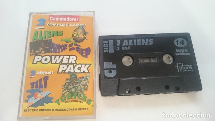 Videojuegos y consolas: POWERPACK 14. Aliens,Turtles,Tild,Terror deep... COMMODORE 64 128 CMB 64 C64 PAL - Foto 1