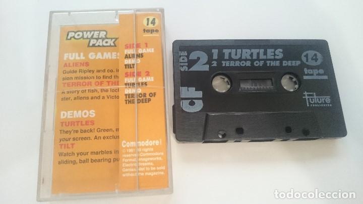 Videojuegos y consolas: POWERPACK 14. Aliens,Turtles,Tild,Terror deep... COMMODORE 64 128 CMB 64 C64 PAL - Foto 2