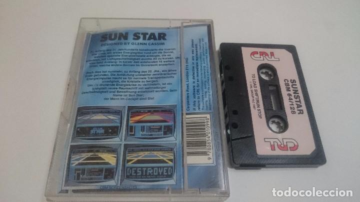 Videojuegos y consolas: JUEGO CASSETTE SUNSTAR COMMODORE 64 128 CMB 64 C64 PAL. - Foto 2