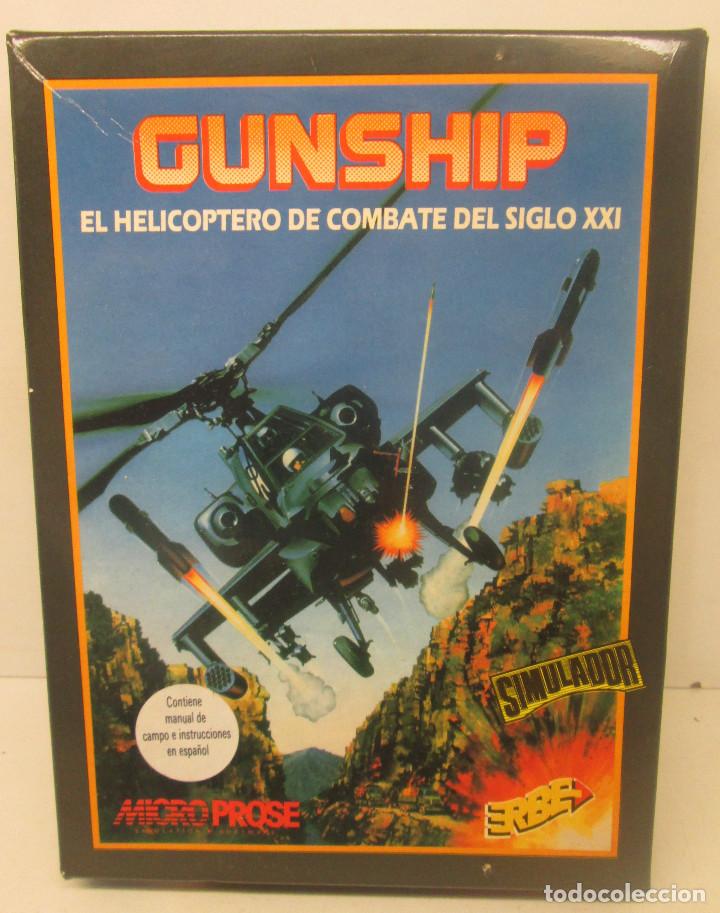 Videojuegos y consolas: Juego cassette GUNSHIP Commodore, ERBE, Espa&ntilde;a - Foto 2