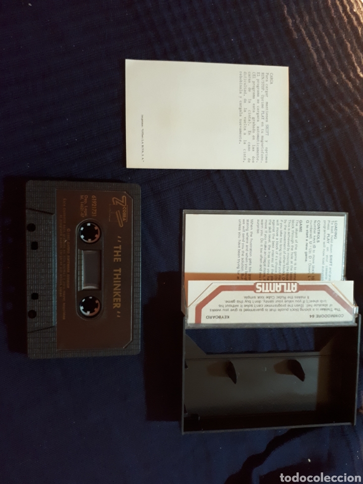 Videojuegos y consolas: Juego cassette para commodore 64 the thinker con instrucciones en castellano - Foto 2