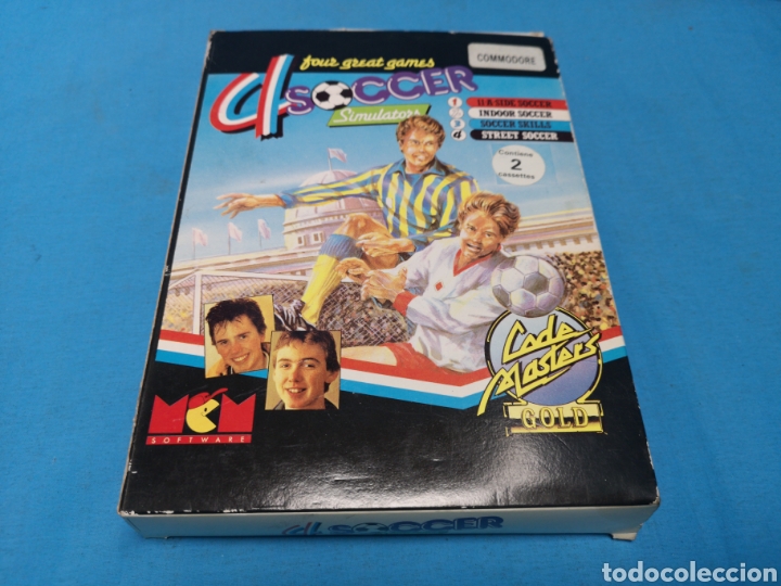 Videojuegos y consolas: Juego Commodore 64, 4 soccer simulators by code master - Foto 2