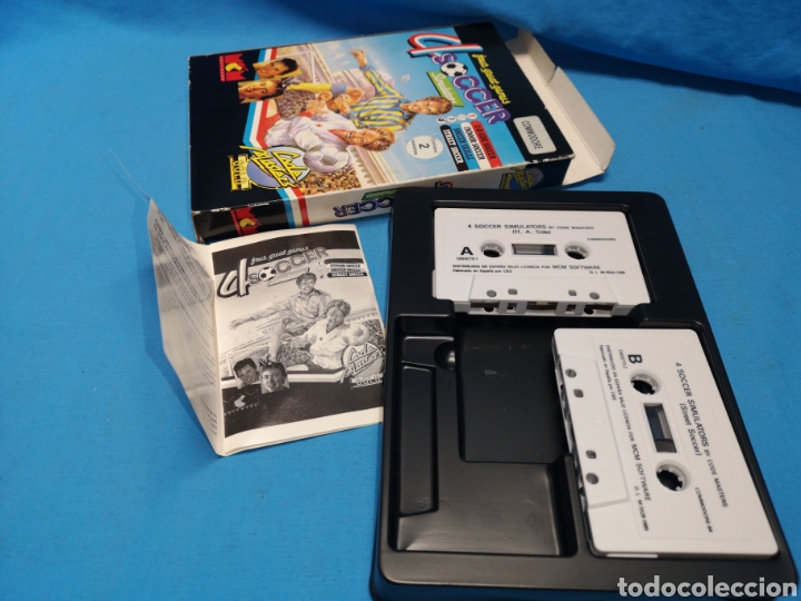 Videojuegos y consolas: Juego Commodore 64, 4 soccer simulators by code master - Foto 4