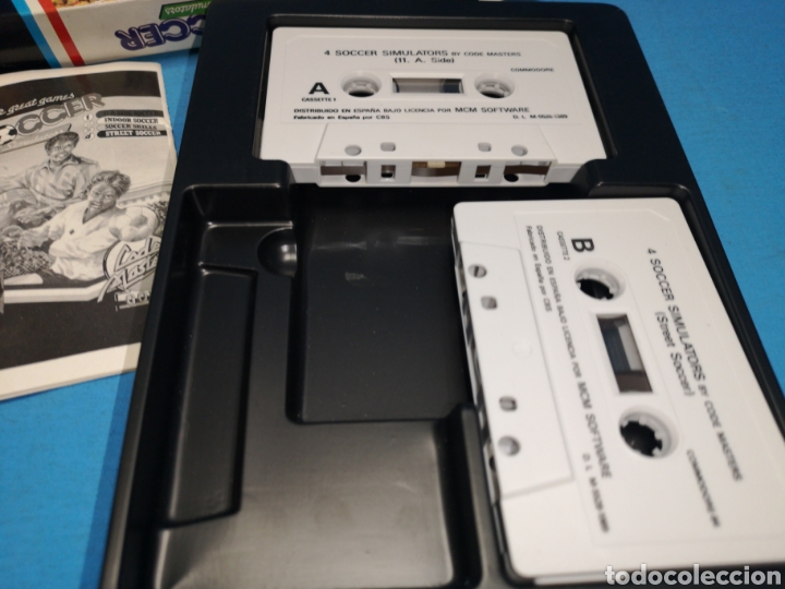 Videojuegos y consolas: Juego Commodore 64, 4 soccer simulators by code master - Foto 6