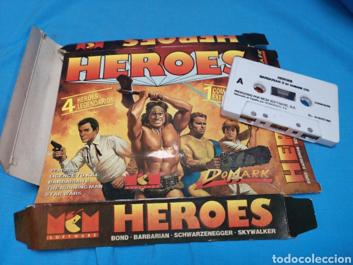 Videojuegos y consolas: Juego Commodore 64, heroes barbarian II by domark Ltd - Foto 2