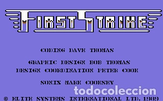 Videojuegos y consolas: First Strike [Elite Systems Ltd] 1989 [Encore] [Commodore 64 C64] - Foto 4