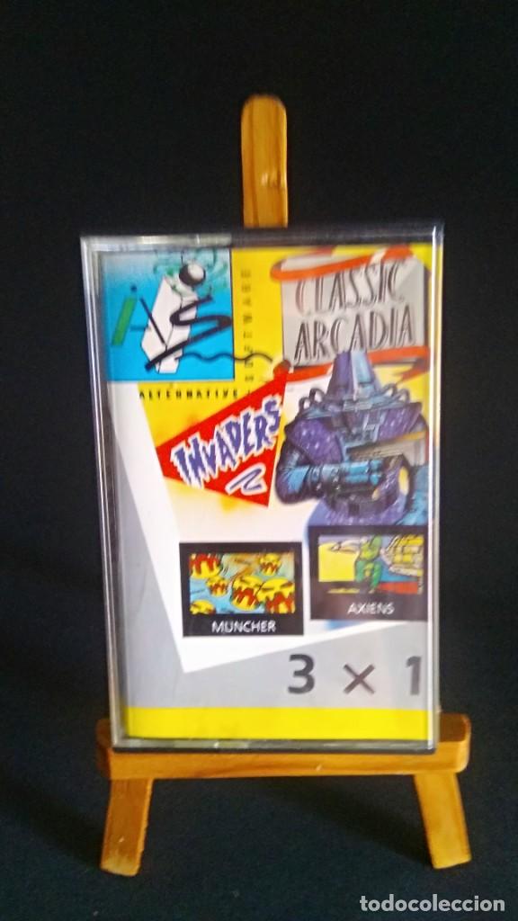 Videojuegos y consolas: CLASSIC ARCADIA 3X1 COMMODORE 64 - CON INSTRUCCIONES - Foto 1