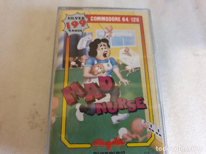 Videojuegos y consolas: JUEGO EN CASSETTE PARA COMMODORE MAD NURSE - Foto 1