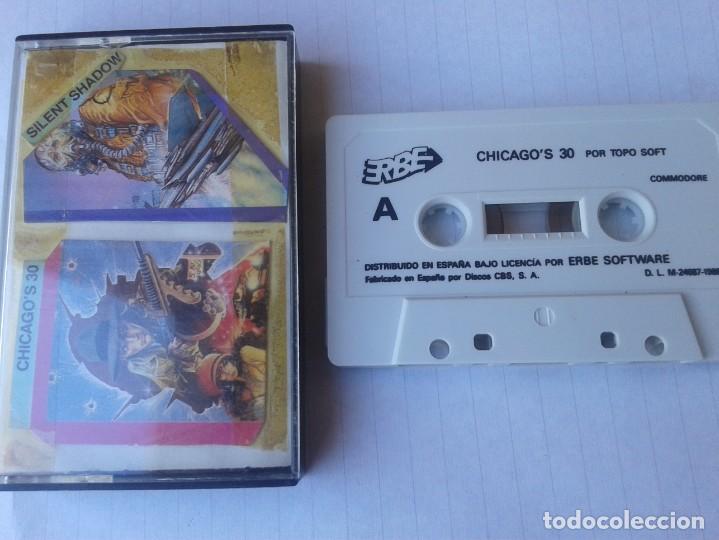Videojuegos y consolas: CHICAGO&acute;S 30 Y SILENT SHADOW - CINTA COMMODORE 64 - Foto 1