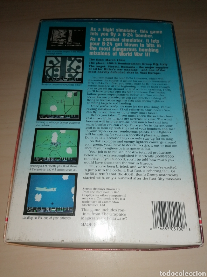Videojuegos y consolas: FLIGHT SIMULATOR B-24 _ COMBAT SIMULATOR - COMMODORE 64 / 128 - Foto 2