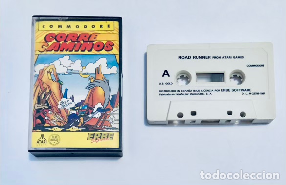 Videojuegos y consolas: Corre Caminos (Road Runner) [US Gold] 1987 - ATARI Games - Erbe Software [Commodore 64 C64] Coyote - Foto 3