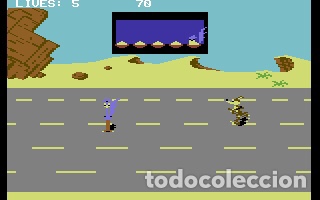Videojuegos y consolas: Corre Caminos (Road Runner) [US Gold] 1987 - ATARI Games - Erbe Software [Commodore 64 C64] Coyote - Foto 8