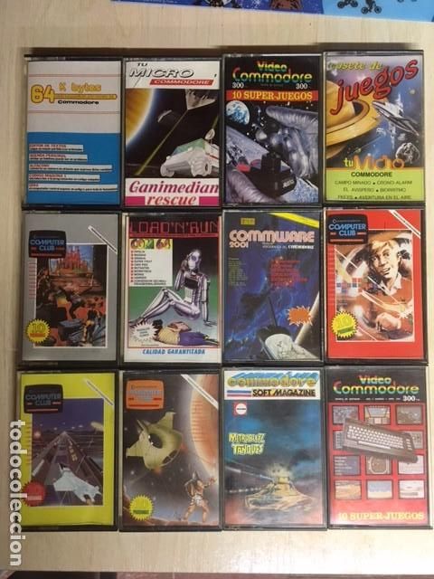 Videojuegos y consolas: Lote de 12 cintas cassette juegos y software COMMODORE - Foto 1