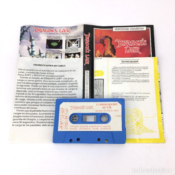 Videojuegos y consolas: DRAGON&acute;S LAIR / ERBE ESPA&Ntilde;A / SOFTWARE PROJECTS / MAGICOM MAZMORRA CBM COMMODORE 64 128 C64 CASSETTE - Foto 2
