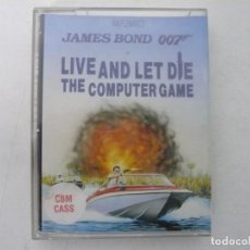Videojuegos y Consolas: JAMES BOND 007 - LIVE AND LET DIE / COMMODORE 64 - C64 / RETRO VINTAGE / CASSETTE - CINTA. Lote 268400639