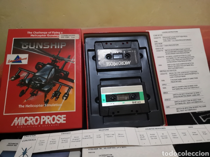 Videojuegos y consolas: Gunship Commodore 64 C64 128 - Foto 4