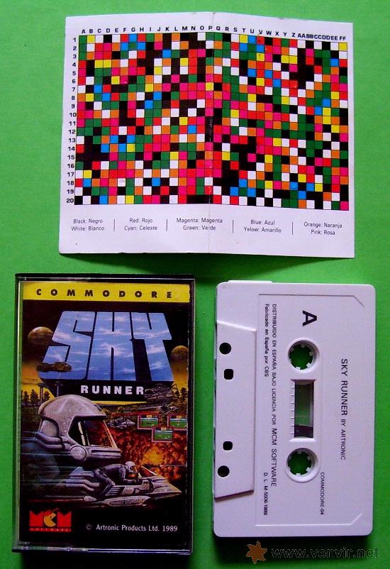Videojuegos y consolas: SKY RUNNER CL&Aacute;SICO JUEGO CINTA DE CASSETTE PARA COMMODORE 64 / 128 - Foto 2