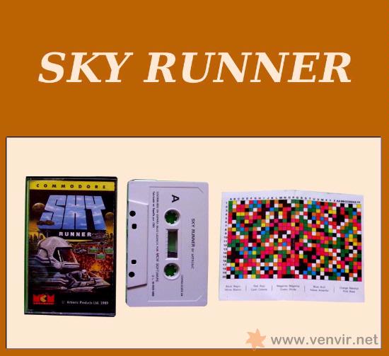 Videojuegos y consolas: SKY RUNNER CL&Aacute;SICO JUEGO CINTA DE CASSETTE PARA COMMODORE 64 / 128 - Foto 1
