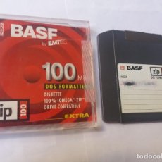 Videojuegos y Consolas: ZIP. 100 MB DOS FORMATTED DISKETTE 100% IOMEGA DRIVE COMPATIBLE. BASF. EXTRA.. Lote 283117253