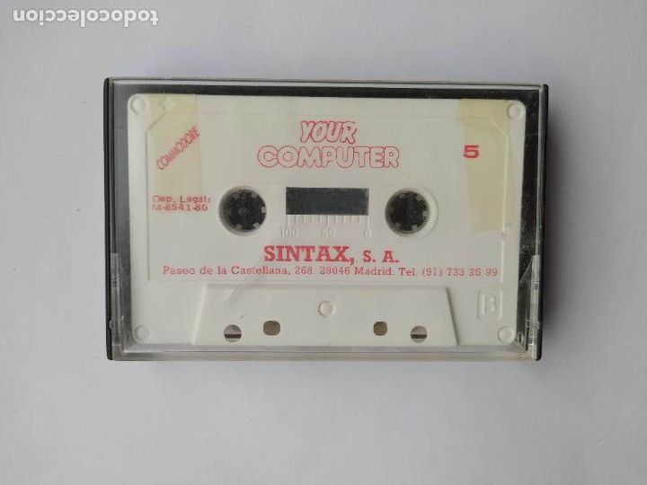 Videojuegos y consolas: YOUR COMPUTER SINTAX N&ordm; 5. COMMODORE. SOLO CASETE. TDKCST39A - Foto 1