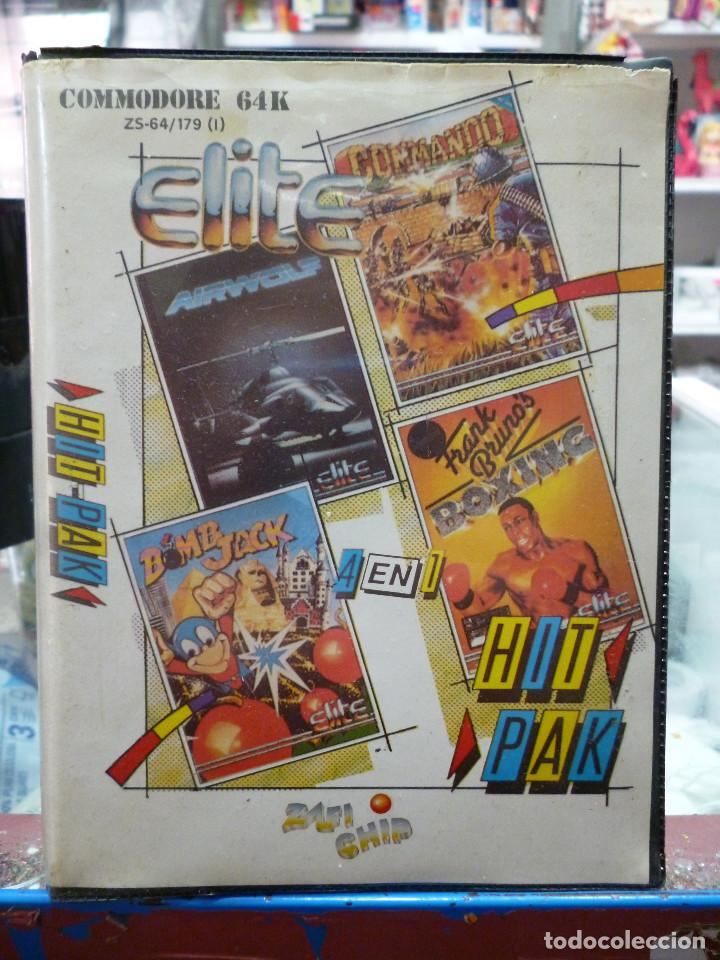 Videojuegos y consolas: CINTA CON 4 JUEGOS DE COMMODORE HIT PACK DE ELITE - Foto 1