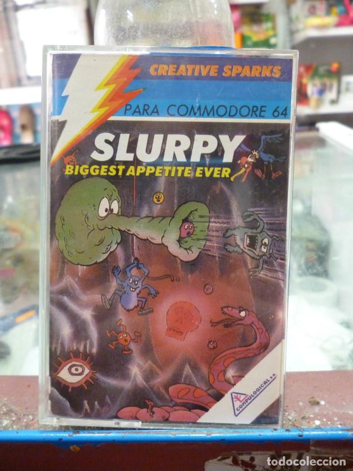 Videojuegos y consolas: JUEGO DE COMMODORE SLURPY DE CREATIVE SPARKS - Foto 1