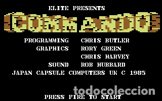 Videojuegos y consolas: Commando [Elite Systems Ltd] 1985 Japan Capsule Computer / ZAFIRO ZAFICHIP [COMMODORE 64 C64] Capcom - Foto 8