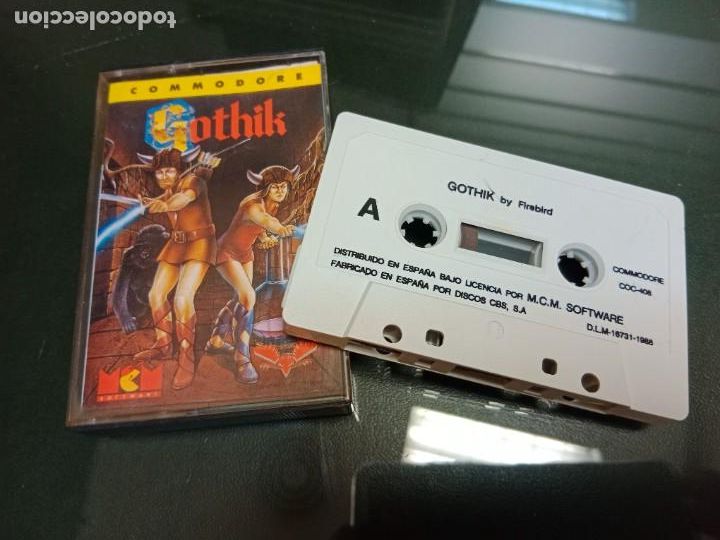 Videojuegos y consolas: CASSETTE / CASETE VIDEOJUEGO COMMODORE - GOTHIK - MCM SOFTWARE - Foto 1