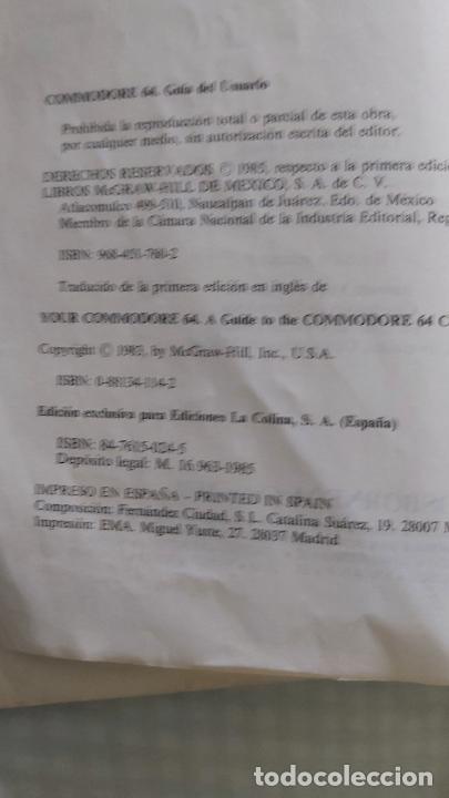 Videojuegos y consolas: Libro Guia del usuario commodore 64 1985 - Foto 3